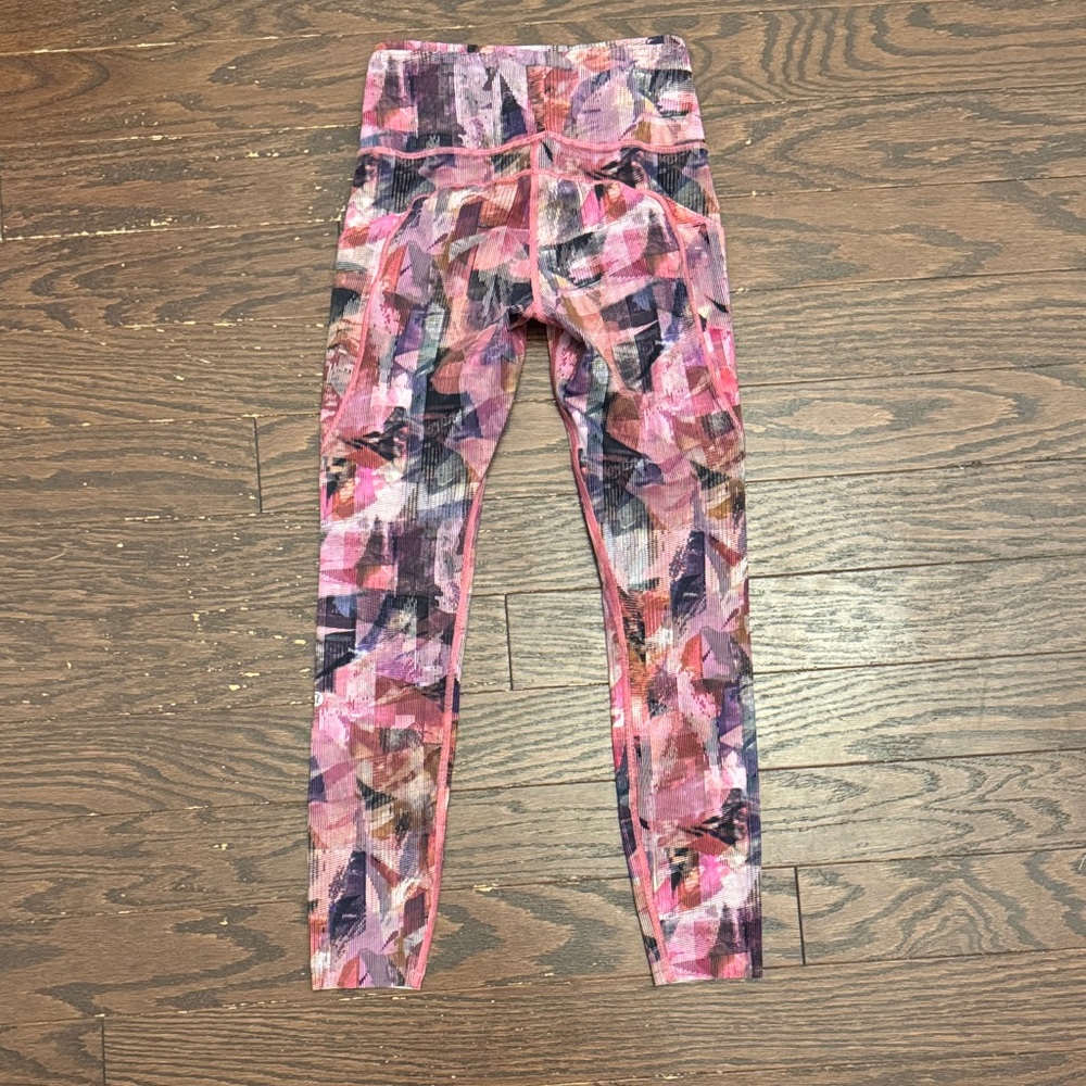 Lululemon Fast & Free 7/8 Tight II *Nulux 25" Sun Dazed Multi Pink